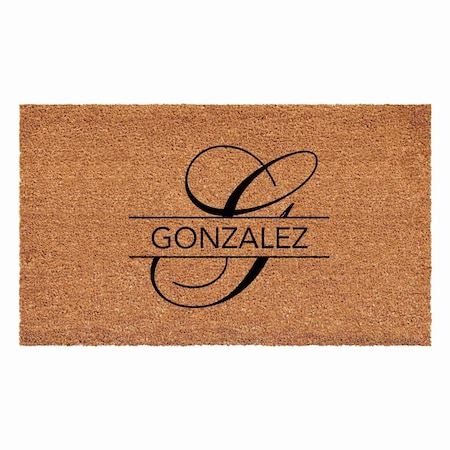 Calloway Mills Personalized Door Mat, Black, Natural, 24 in W x 48 in L 110822448